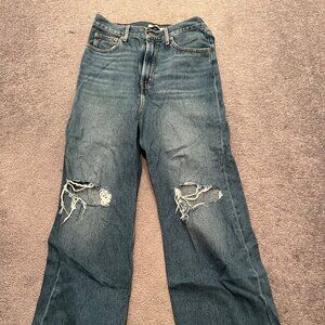 Levi's High Loose Distressed Denim Jeans
